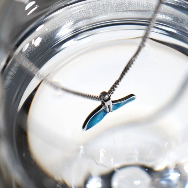 BTS Jungkook's pick - Silver / Blue Dolphin Tail Pendant Necklace(Abandoned Animals Charity Sponsorship) - Image 16