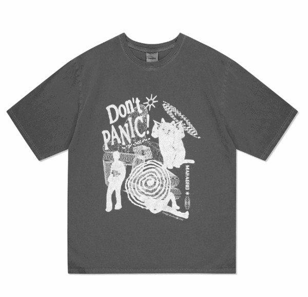Mahagrid 2023 SUMMER COLLECTION DON'T PANIC PIGMENT TEE - Image 3