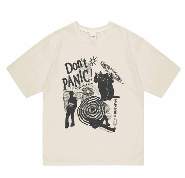 Mahagrid 2023 SUMMER COLLECTION DON'T PANIC PIGMENT TEE - Image 4