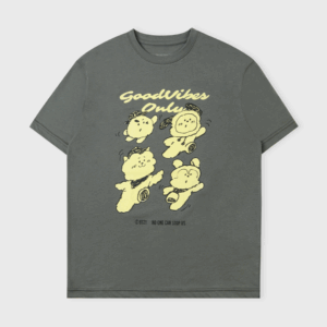 BT21 BASIC DRAWING SHORT SLEEVE TSHIRT UNIT VER.1 GRAY