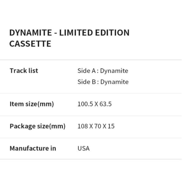 DYNAMITE LIMITED EDITION CASSETTE - Image 2