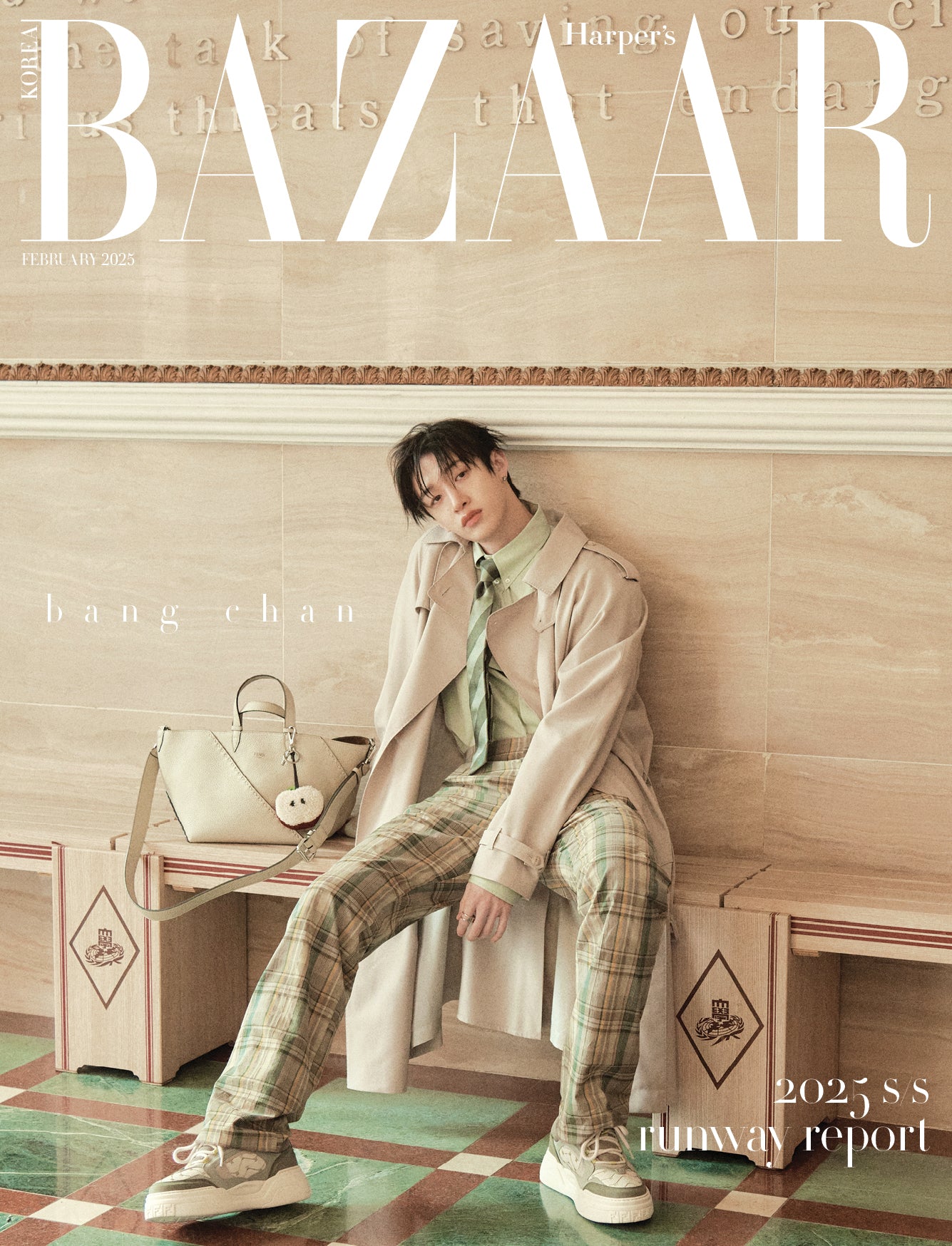 STRAY KIDS BANGCHAN - BAZZAR FEBRUARY 2025 ISSUE - Image 2