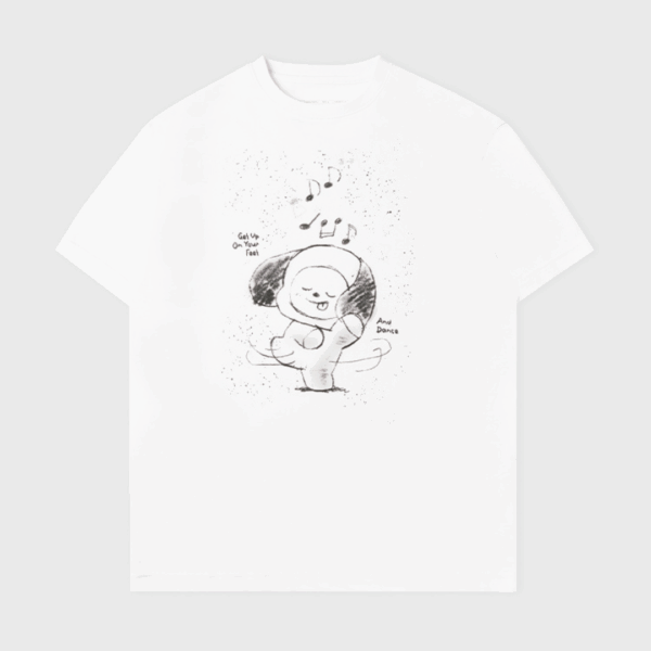BT21 BASIC DRAWING SHORT SLEEVE TSHIRT WHITE CHIMMY
