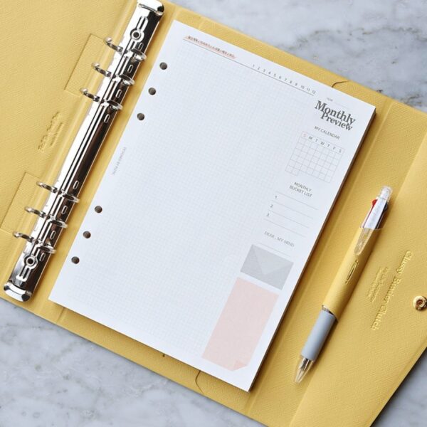 PLEPIC A5 6-ring Planner Refill (Monthly,Weekly) - Image 2