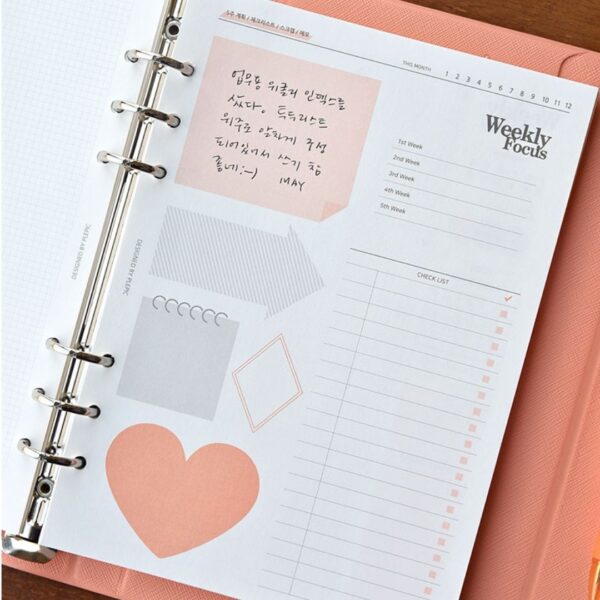 PLEPIC A5 6-ring Planner Refill (Monthly,Weekly) - Image 3