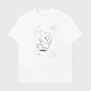 BT21 BASIC DRAWING SHORT SLEEVE TSHIRT WHITE COOKY