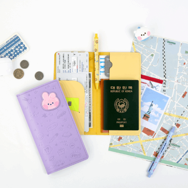 BT21 MININI LEATHER PATCH PASSPORT COVER (Large) - Image 6