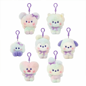 BT21 MININI RAINBOW PLUSH DOLL KEYRING