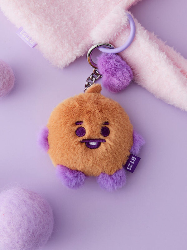 BT21 BABY FLAT FUR PURPLE HEART EDITION [BAG CHARM] - Image 8