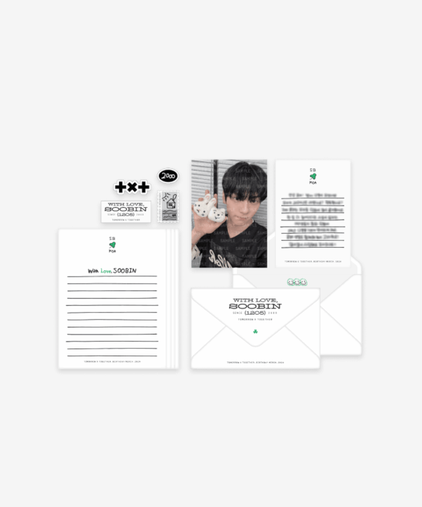 TXT SOOBIN - WITH LOVE, SOOBIN OFFICIAL MD LETTER SET
