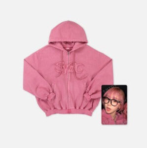 AESPA - 2024-25 AESPA LIVE TOUR－SYNK：PARALLEL LINE－ENCORE OFFICIAL MD PINK HOODIE ZIP-UP SET