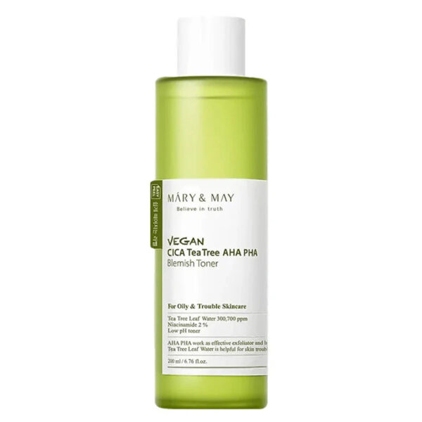 [Mary&May] Vegan CICA Tea Tree AHA PHA Toner 200ml