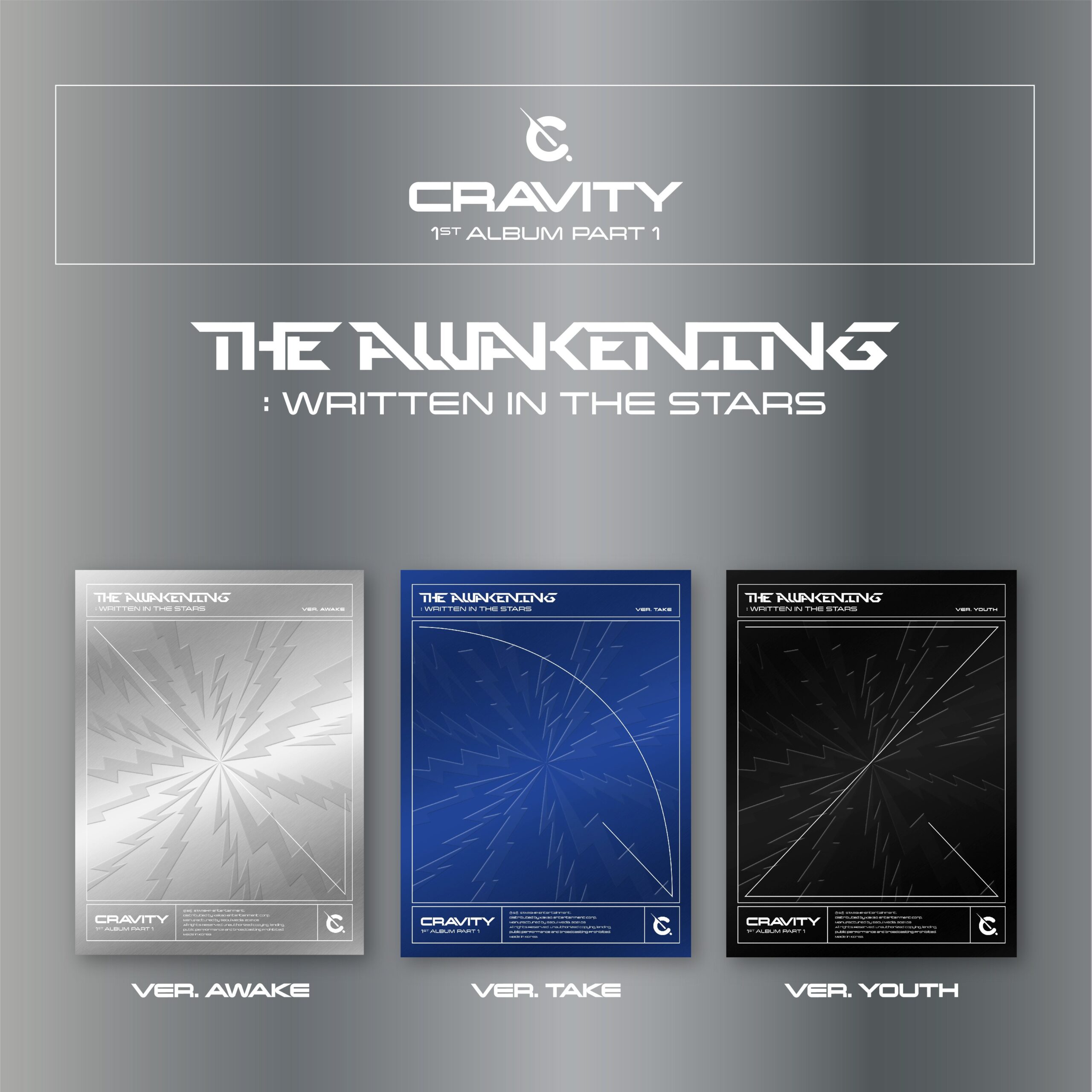 Apple Music ALL(AWAKE+TAKE+YOUTH) CRAVITY - 1ST FULL ALBUM PART.1 THE AWAKENING WRITTEN IN THE STARS