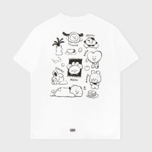 BT21 BASIC DRAWING SHORT SLEEVE TSHIRT WHITE BT21