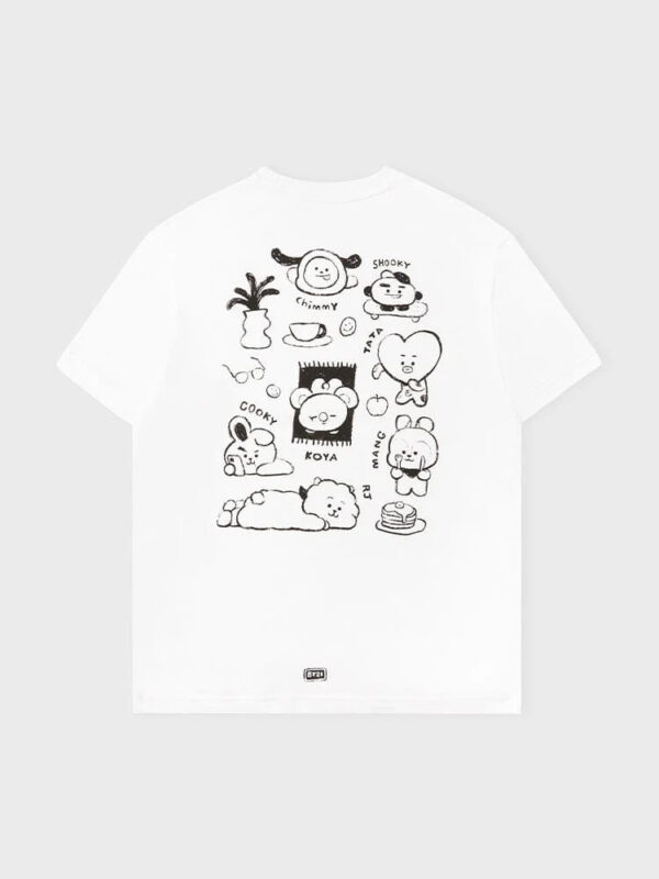 BT21 BASIC DRAWING SHORT SLEEVE TSHIRT WHITE BT21