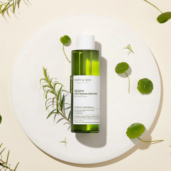 [Mary&May] Vegan CICA Tea Tree AHA PHA Toner 200ml - Image 5