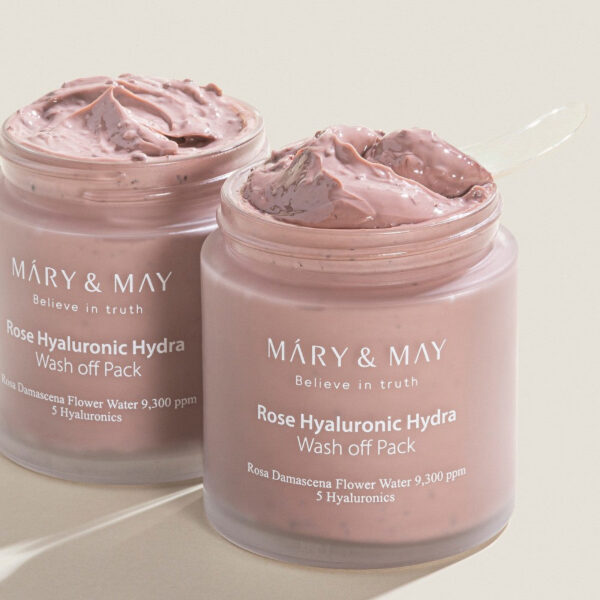 [Mary&May] Rose Hyaluronic Hydra Wash Off Pack - 125g - Image 2