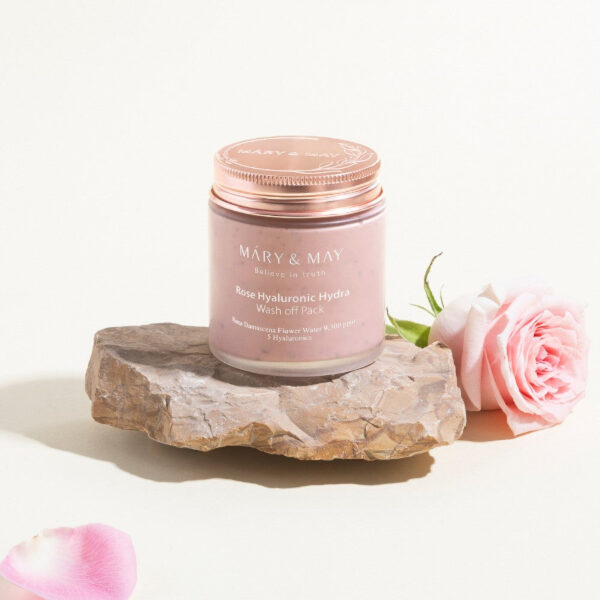 [Mary&May] Rose Hyaluronic Hydra Wash Off Pack - 125g - Image 5