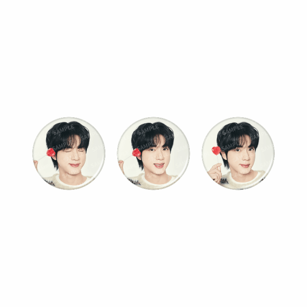 [Pre-Order] BTS JIN - RUNSEOKJIN OFFICIAL MD CAN BADGE SET (PHOTO VER.)