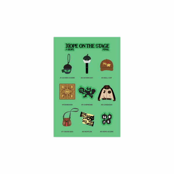 [Pre-Order] BTS J-HOPE - HOPE ON THE STAGE FINAL OFFICIAL MD STICKER SET