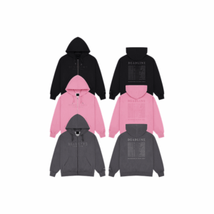 BLACKPINK - DEADLINE WORLD TOUR IN SEOUL OFFICIAL MD LOGO APPLIQUE ZIP UP HOODIE