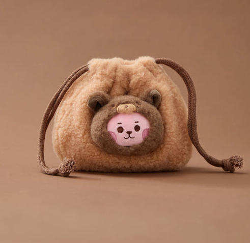 BT21 - BABY MORE FLUFFY FACE DOLL STRING POUCH - Image 4